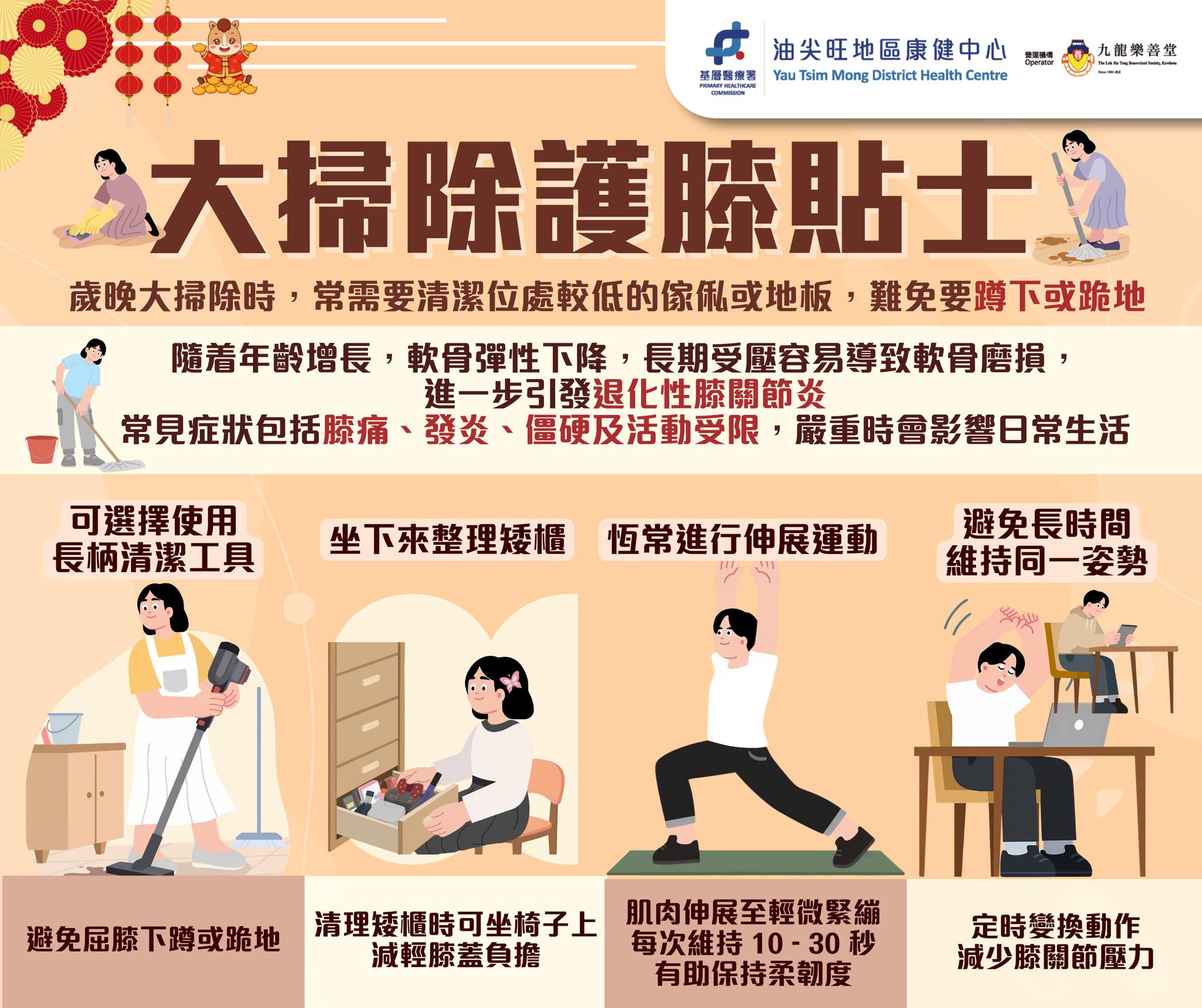 大掃除護膝貼士