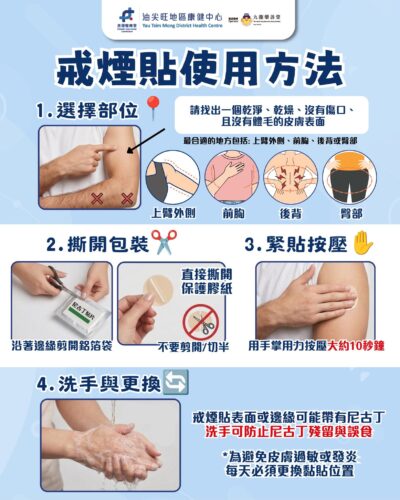 戒煙貼的正確使用方法