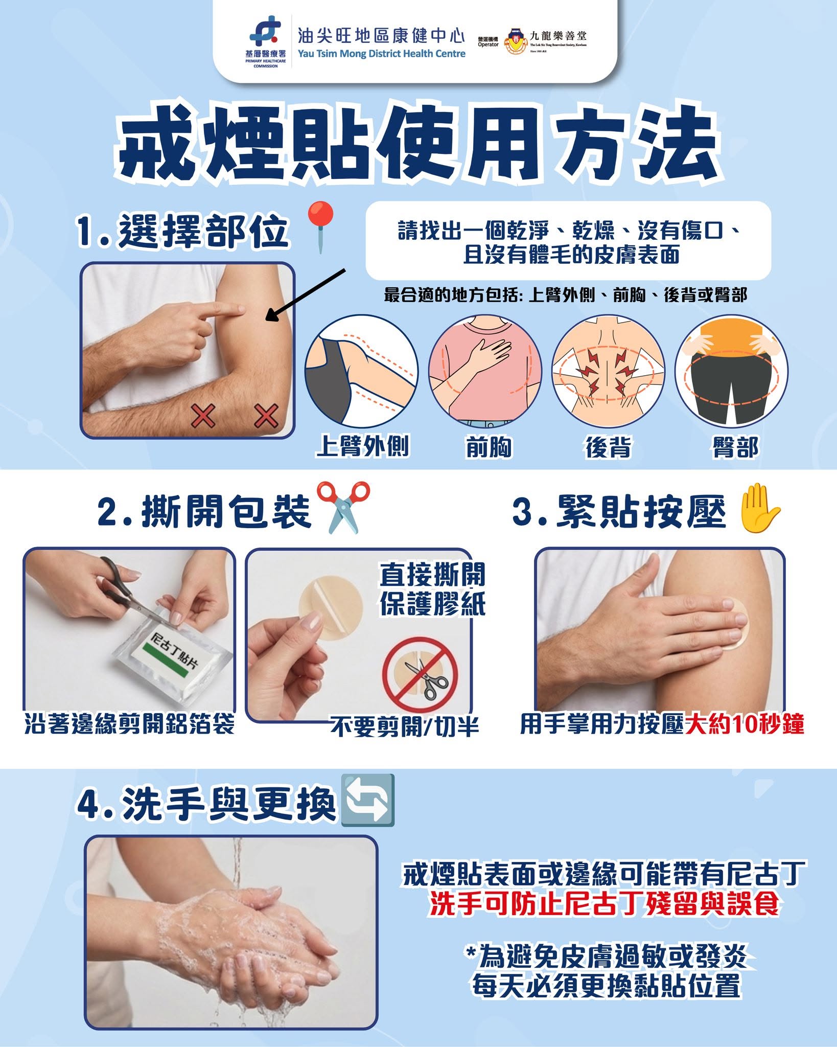 戒煙貼的正確使用方法